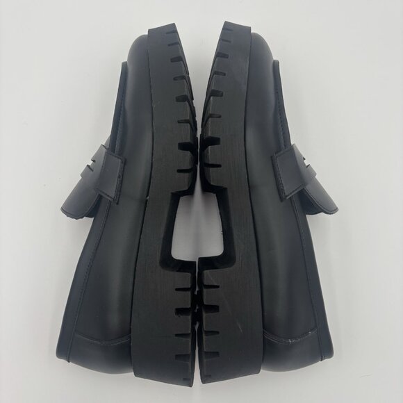 Steve Madden Course Lug Loafer Shoes Slip On Womens Size 10 Goth - Picture 7 of 11